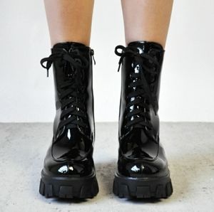 Combat Black boots